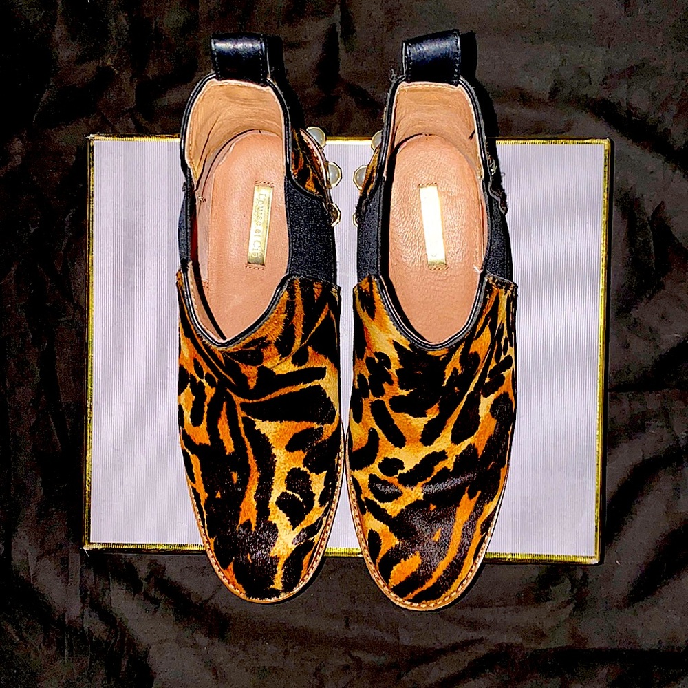 Leopard print boots